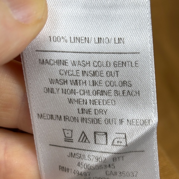 Joe's Jeans Men's Long sleeve 100% Linen Button Down Shirt Sz L Preppy Classic - Picture 6 of 10